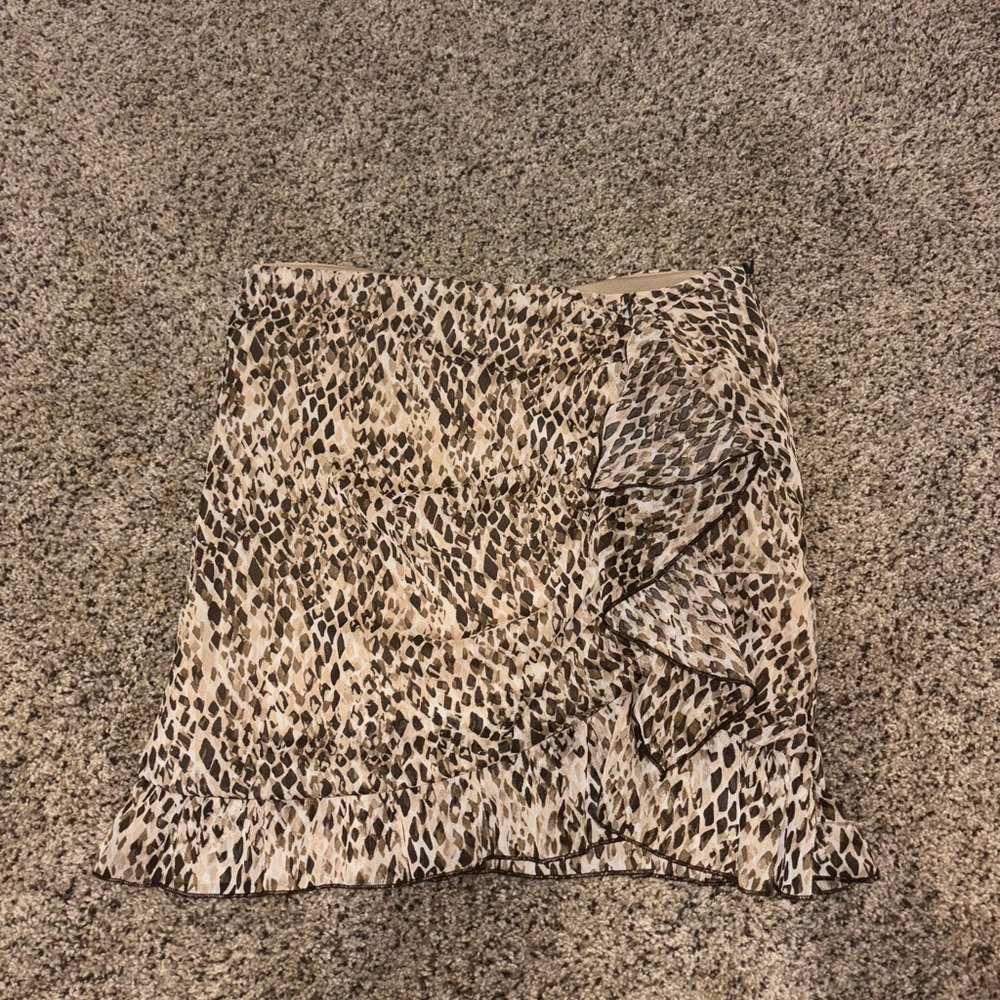 Animal Print Zara Ruffle Skirt